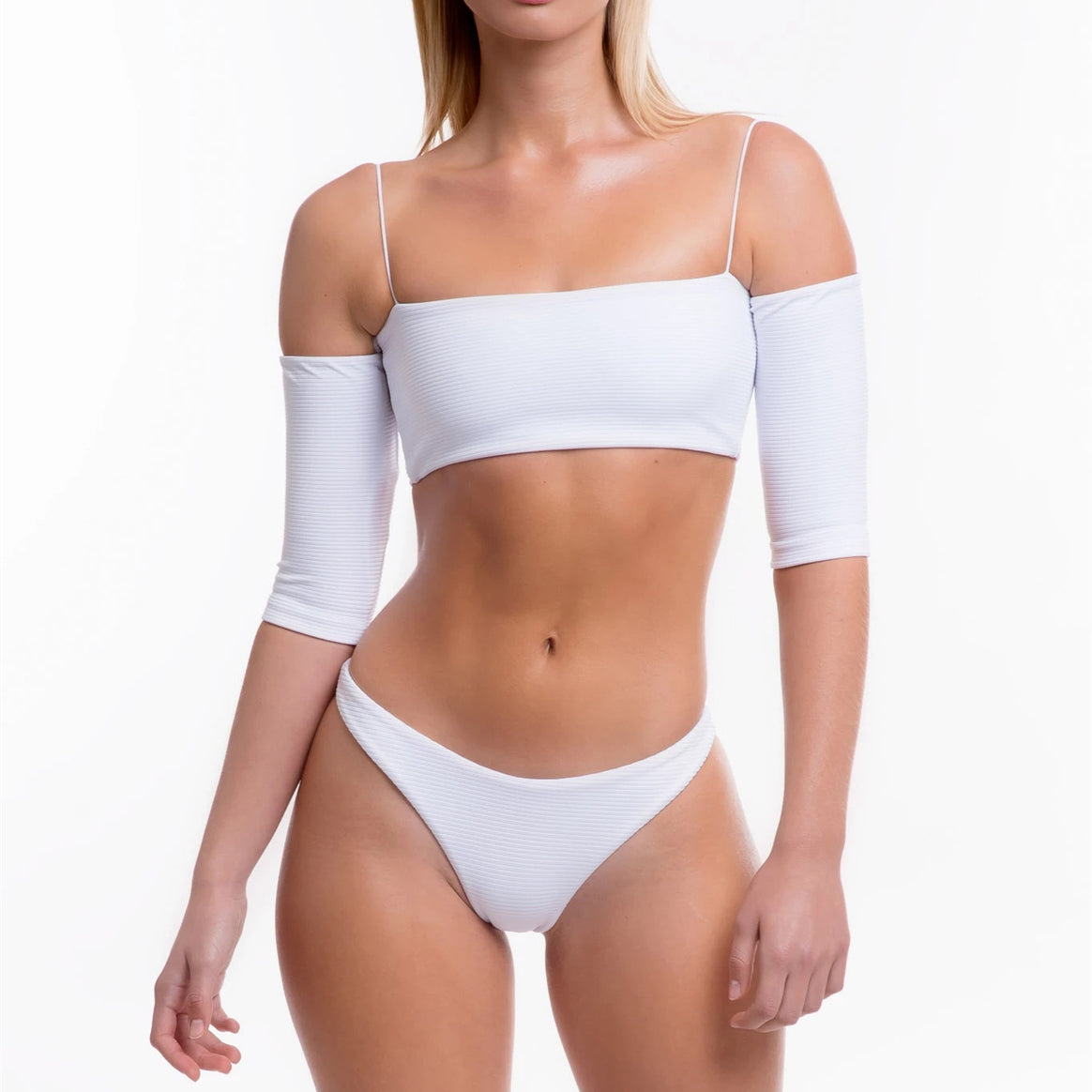 Women's Two-Piece Bikini Set with Removable Sleeves and Elegant Cut Mune Fashion