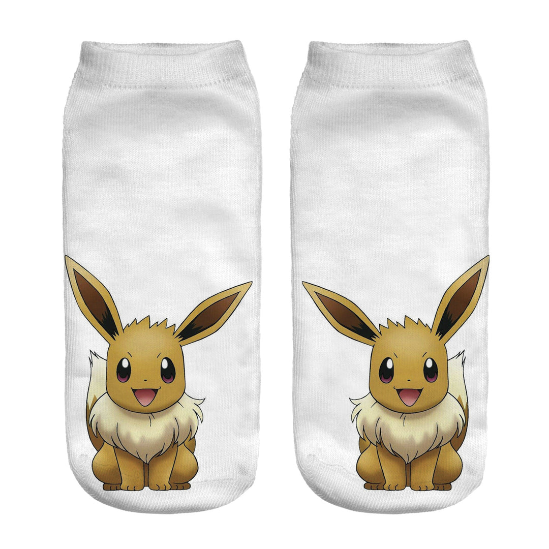 Unisex Low Ankle Socks with Cartoon Monster Face and Soft Cotton Blend Mune Fashion