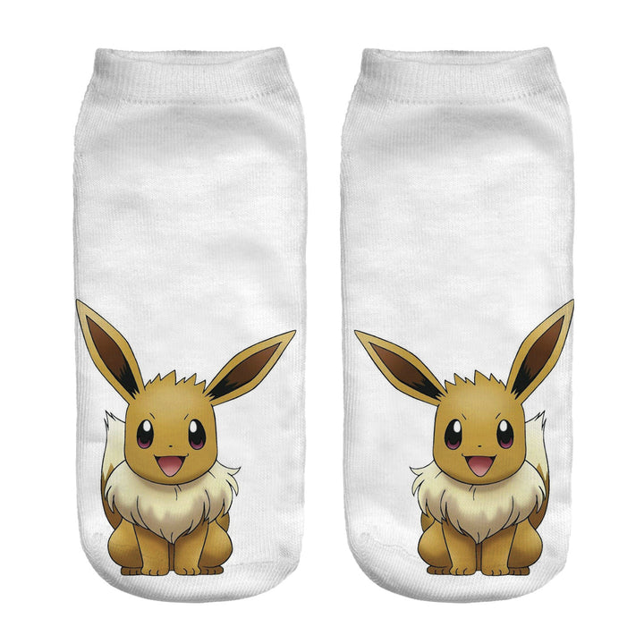 Unisex Low Ankle Socks with Cartoon Monster Face and Soft Cotton Blend Mune Fashion
