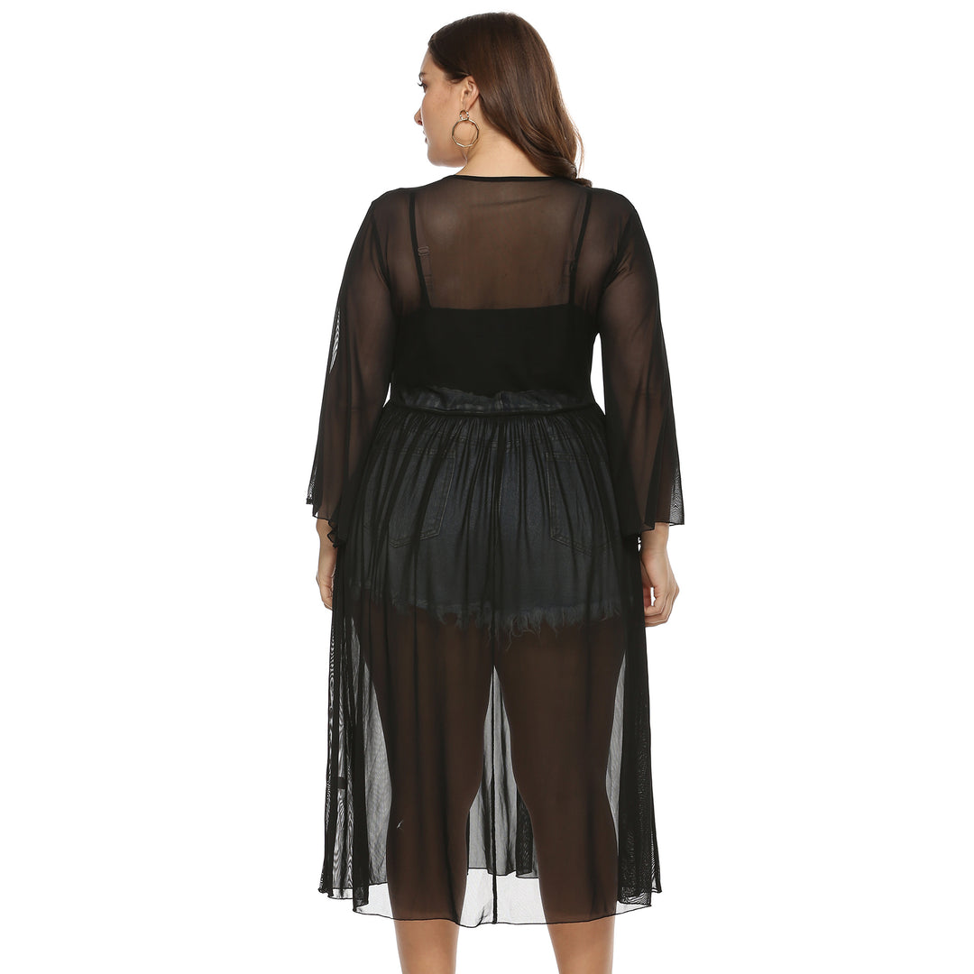Women's transparent beach cover-up with animal motif Mune Fashion