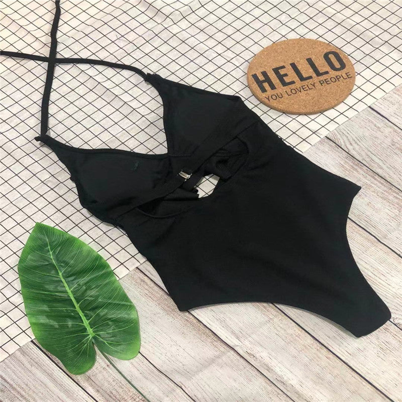 Women One-Sided Swimsuit with Flattering Ruffle Mune Fashion