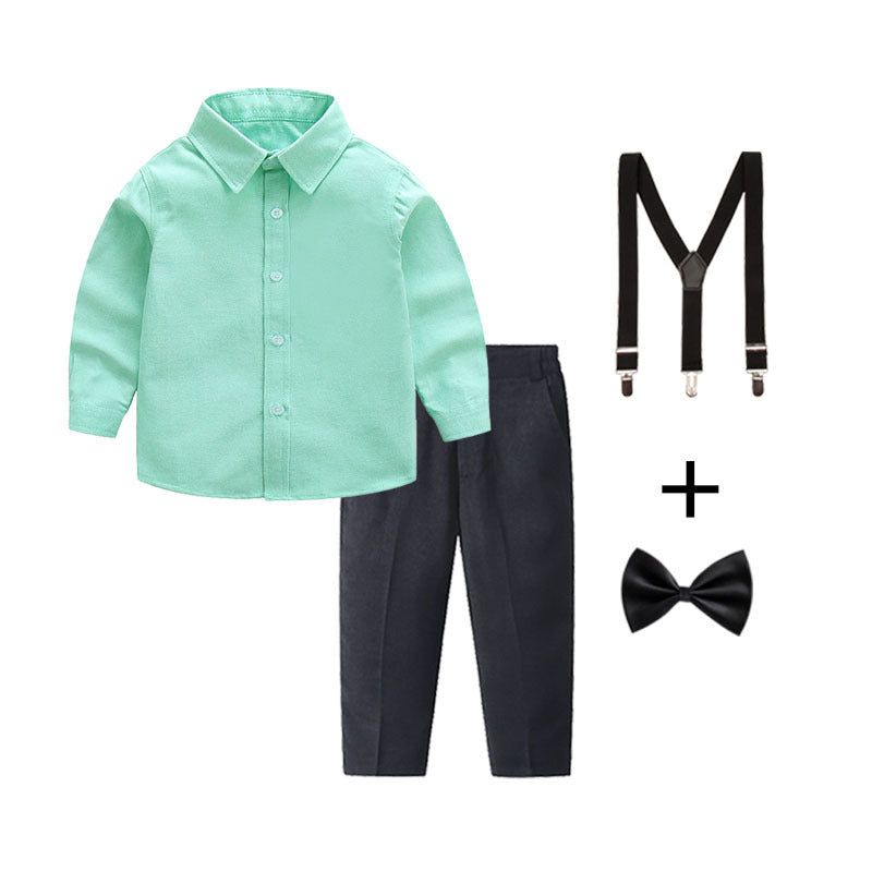 Women's elegant cotton shirt with stylish trousers and suspenders Mune Fashion