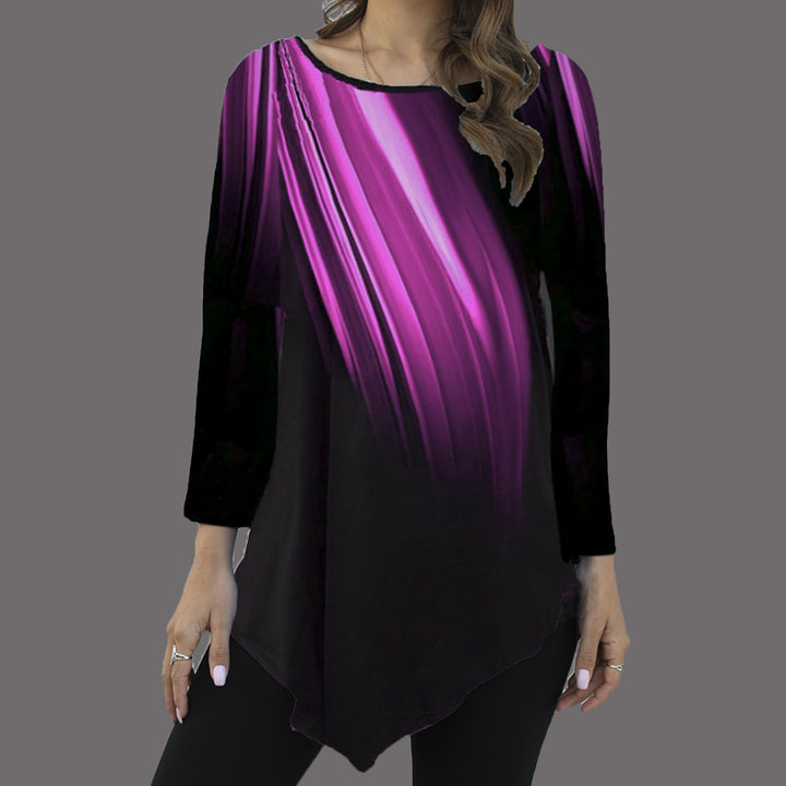 Women's asymmetrical tunic with pointed hem and abstract gradient print Mune Fashion