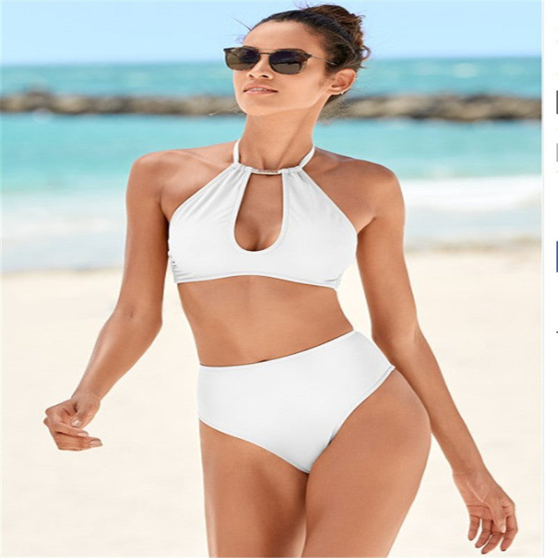 Women's High-Cut Bikini with Elegant Halter Design Mune Fashion