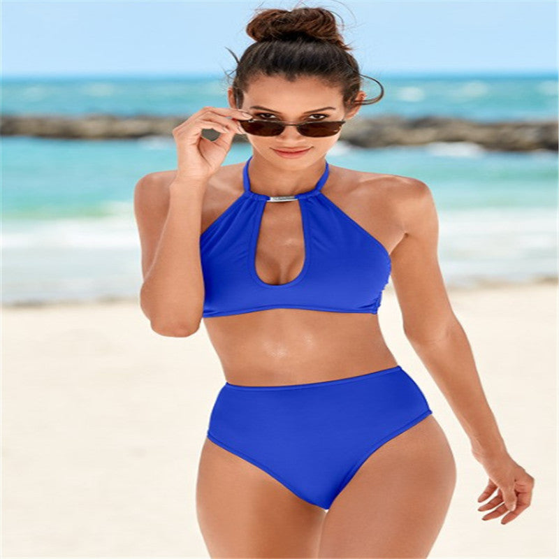 Women's High-Cut Bikini with Elegant Halter Design Mune Fashion