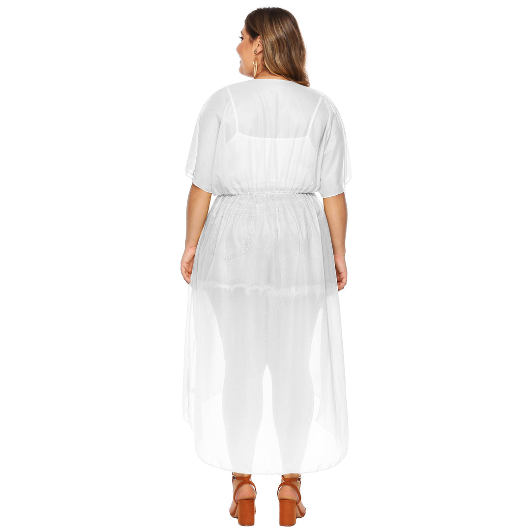 Women elegant transparent beach kimono Mune Fashion