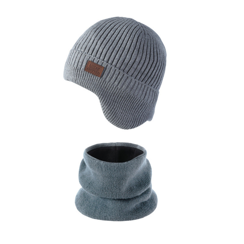 Padded knit hat with ear protection
