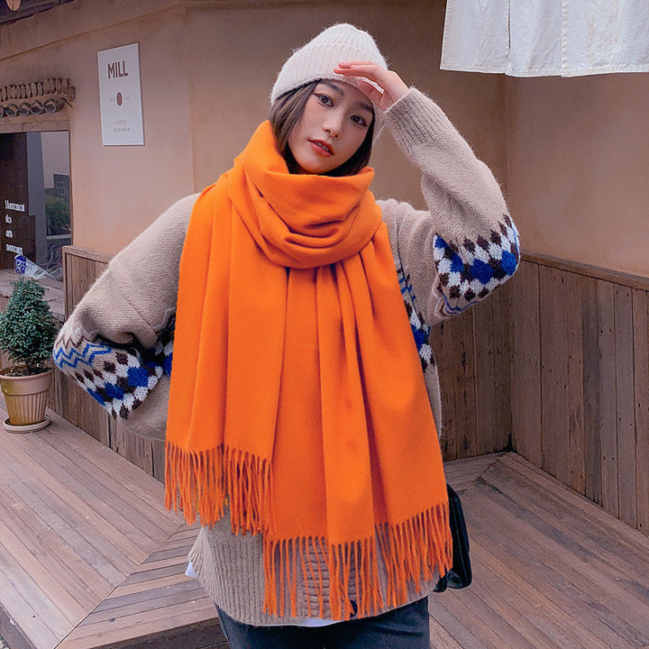 Winter scarf in cashmere look, 200x70 cm