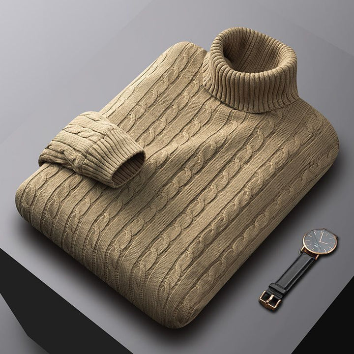 Men's knit sweater, cotton, lined