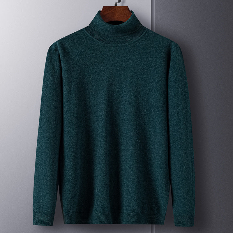 Men's cashmere pullover, turtleneck, fitted cut