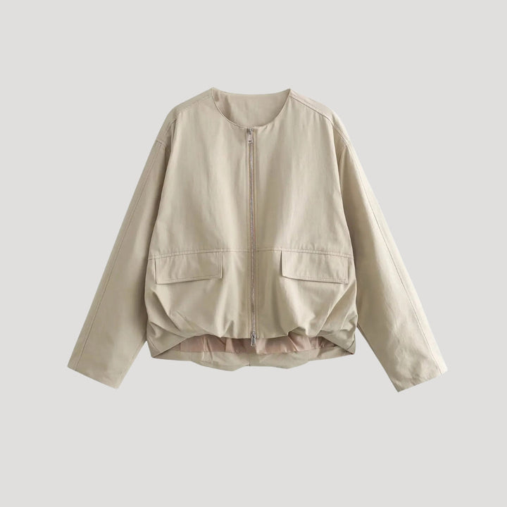 Mune | Women's beige lightweight Zip-Up bomber jacket