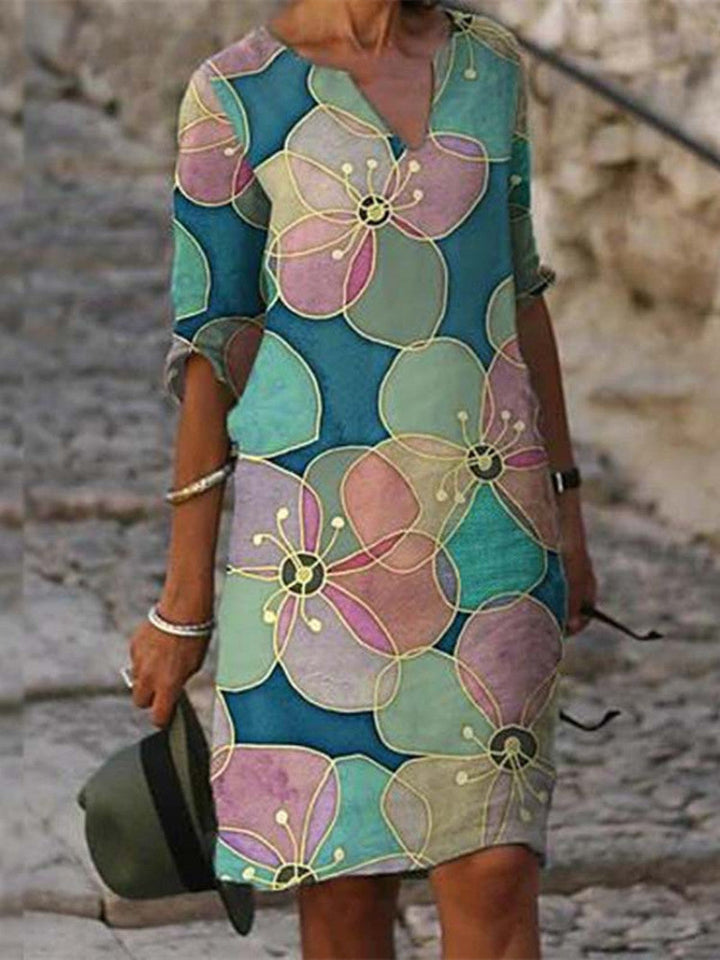 Mune Fashion | Charming Dress With Floral Pattern For Women