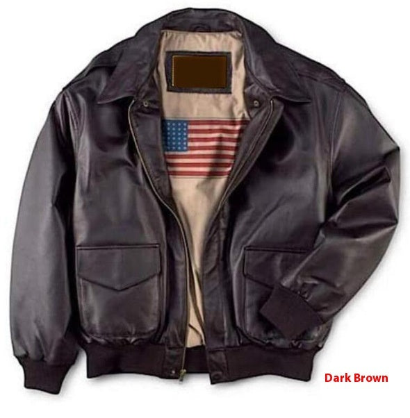 Mune | Retro Oversized Us Air Force Fur-Look Leather Coat