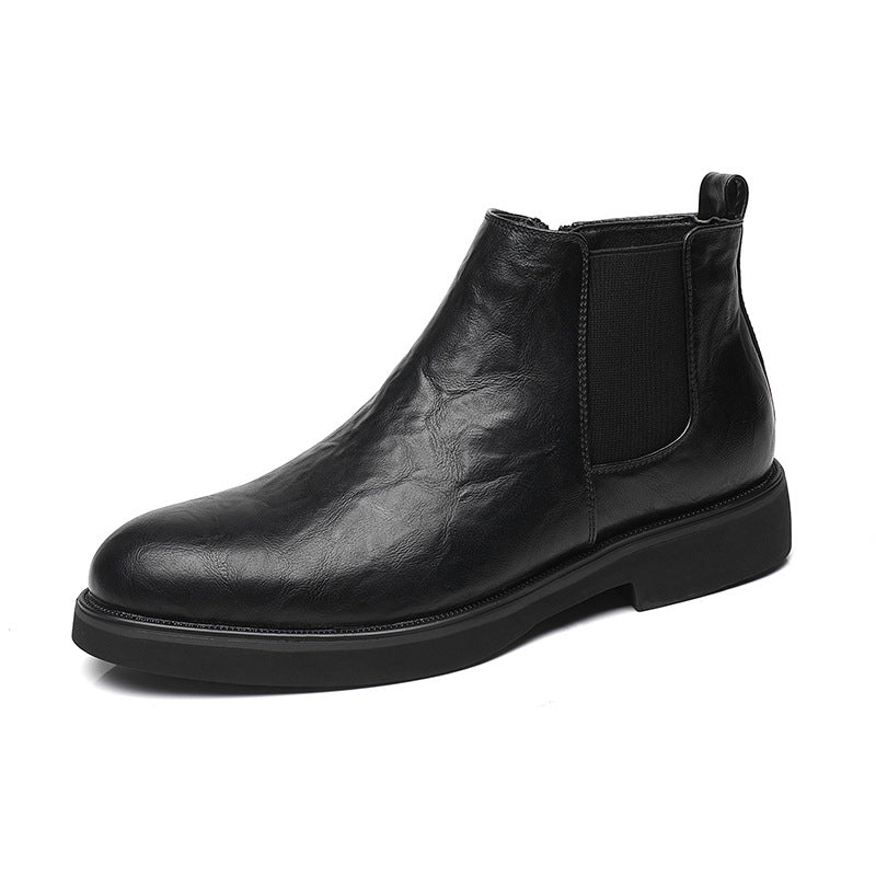 Modern Men's Chelsea Boots with Side Zipper