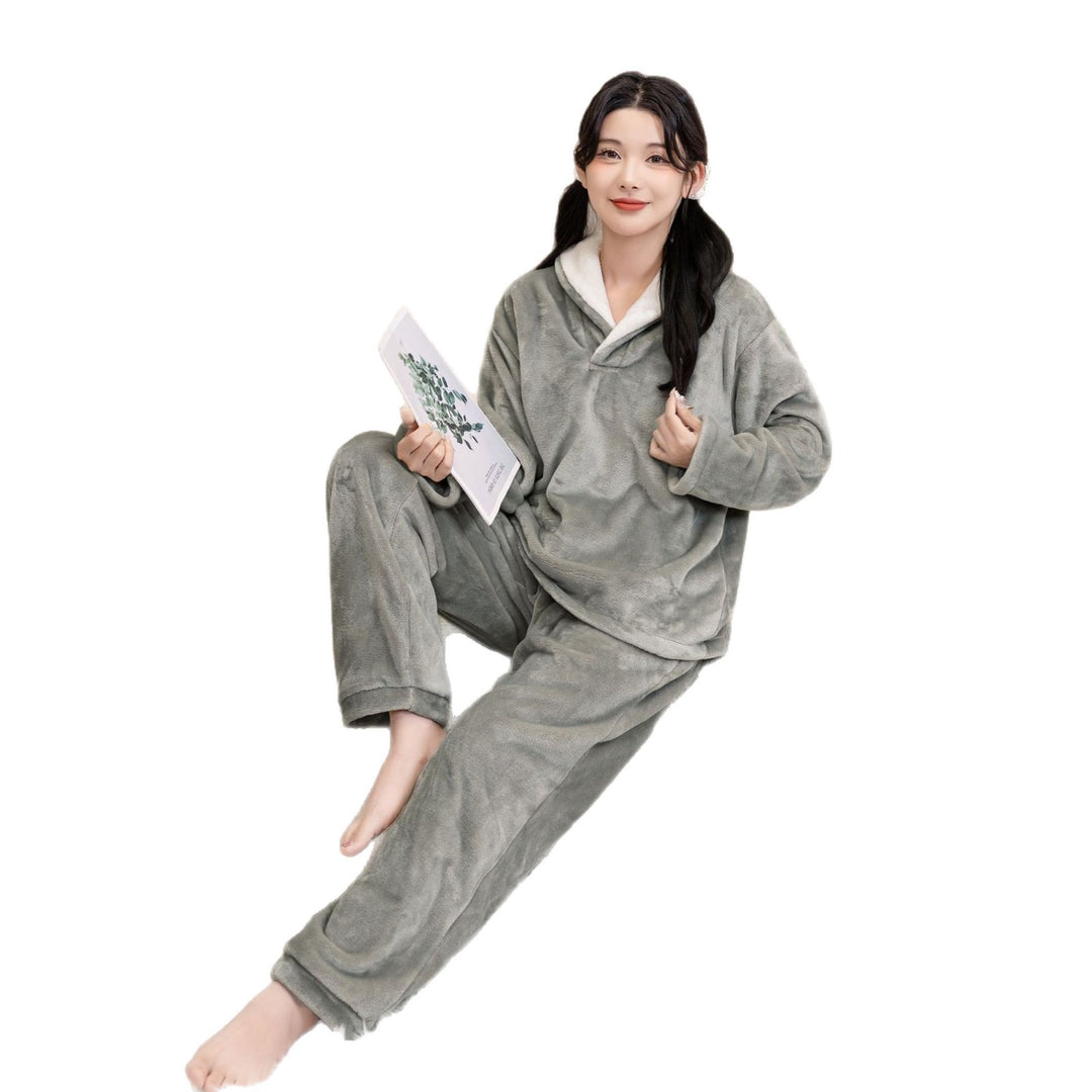 Pair-house suit, flannel, padded, warming