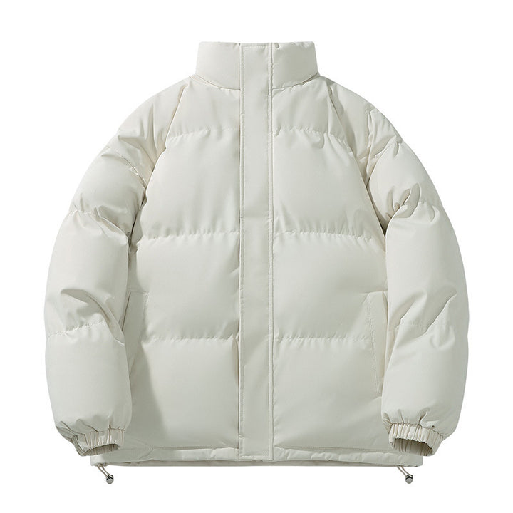 Men's quilted jacket, reversible, stand-up collar, loose fit