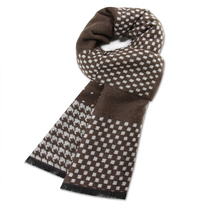 Men's scarf, wool blend, 31x180cm