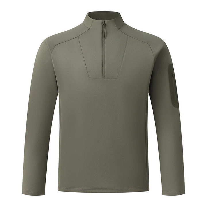 Men's sweatshirt with zipper and stand-up collar