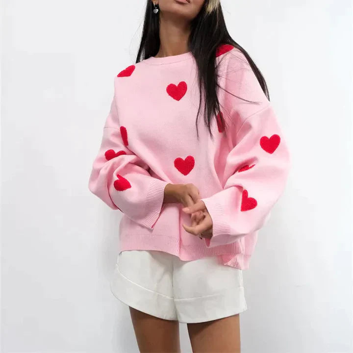 Mune | Sweater with knitted heart