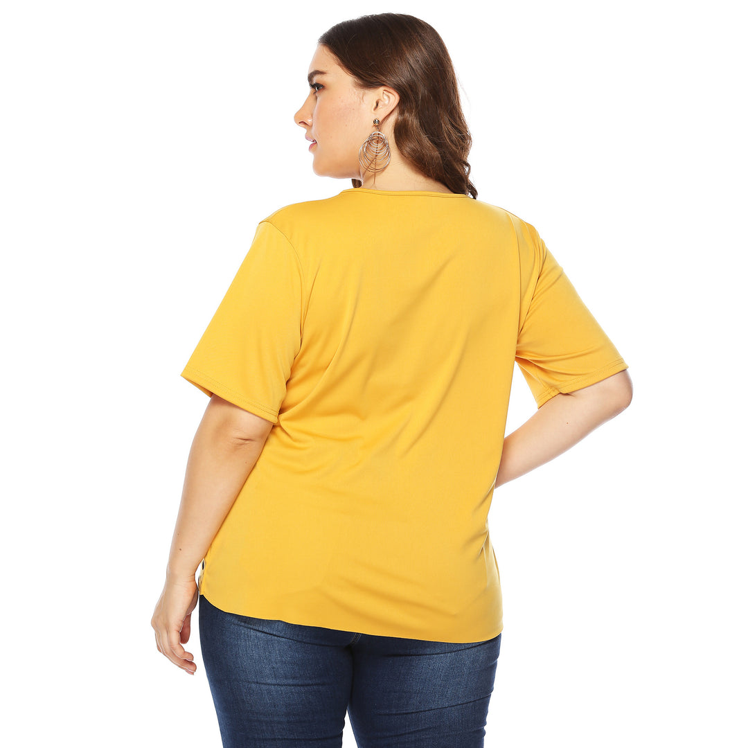 Women’s casual T-shirt with creative hole pattern Mune Fashion