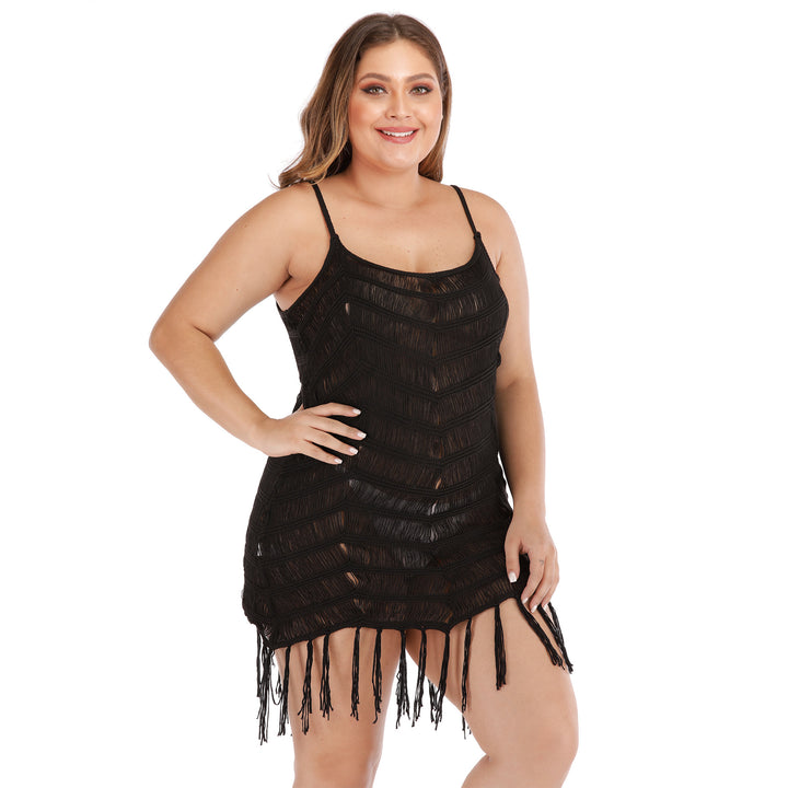 Ladies elegant beach cover-up with fringes Mune Fashion