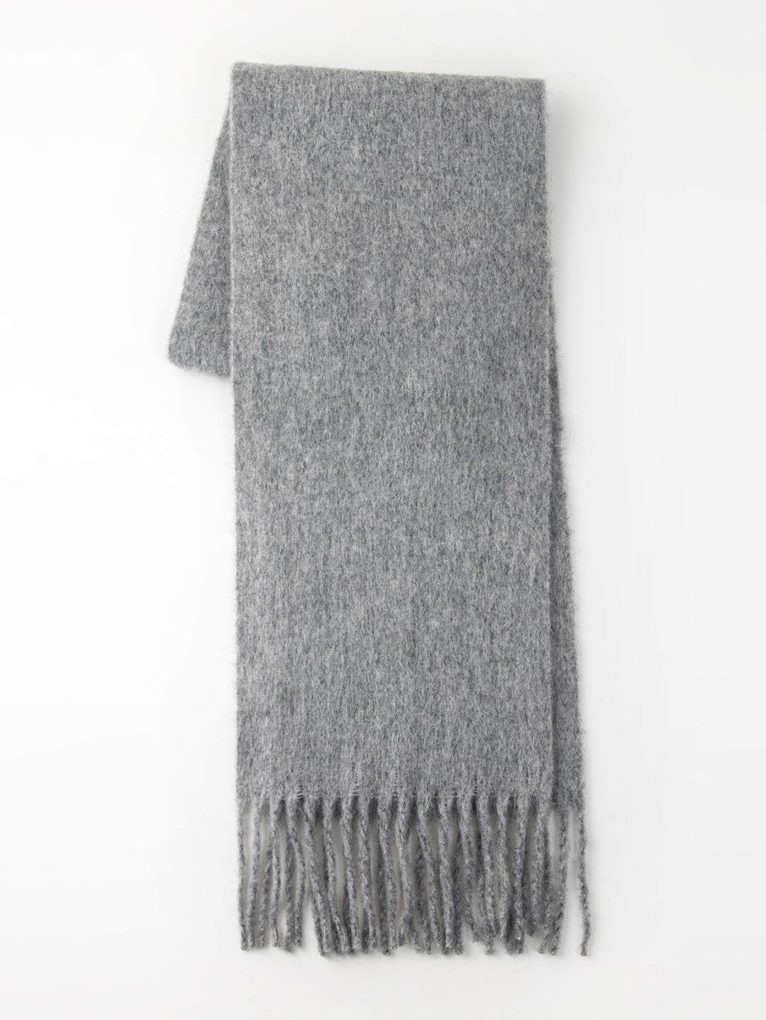 Fluffy wool-alpaca wool blend scarf