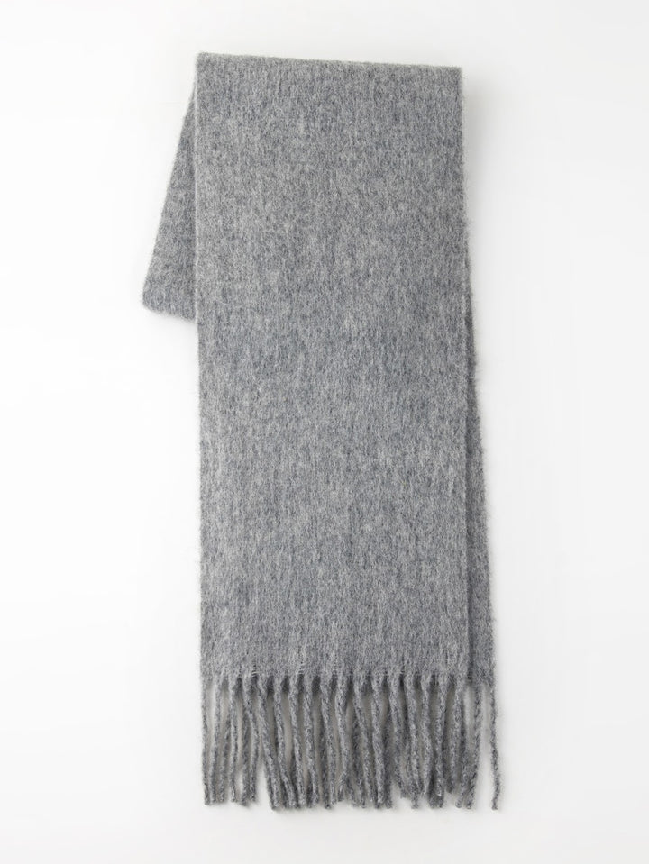 Fluffy wool-alpaca wool blend scarf