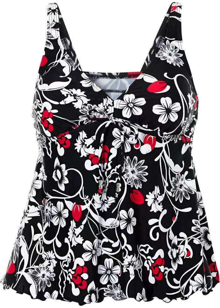 Women Floral Tankini Top Mune Fashion