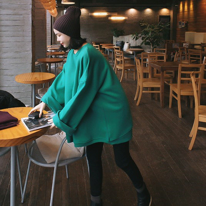 Ladies Oversized Fleece Sweatshirt with Extended Back and Dropped Shoulders Mune Fashion