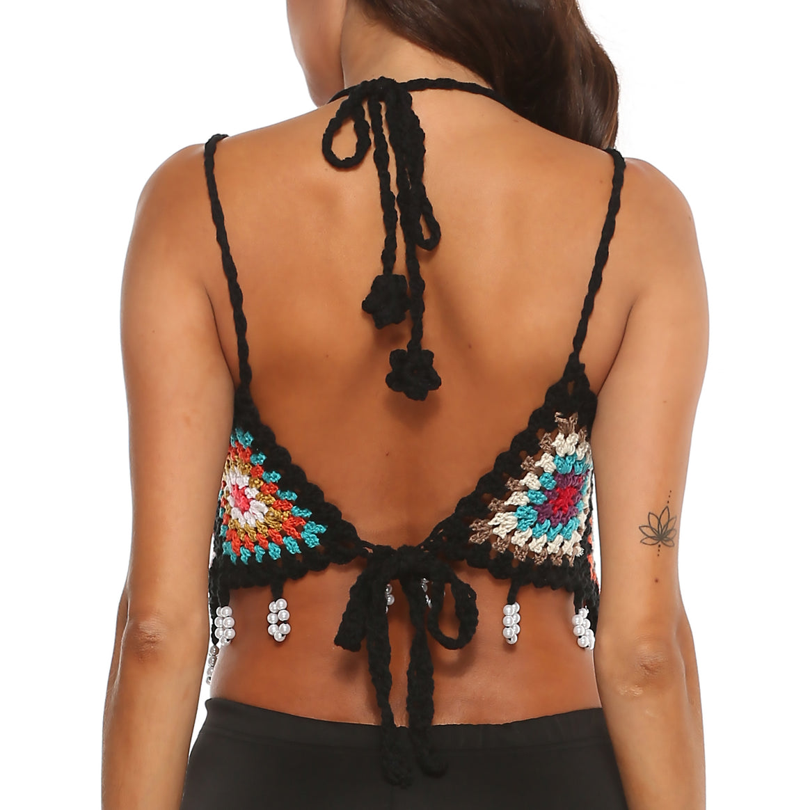 Women's Crochet Crop Top with Unique Pattern Mune Fashion