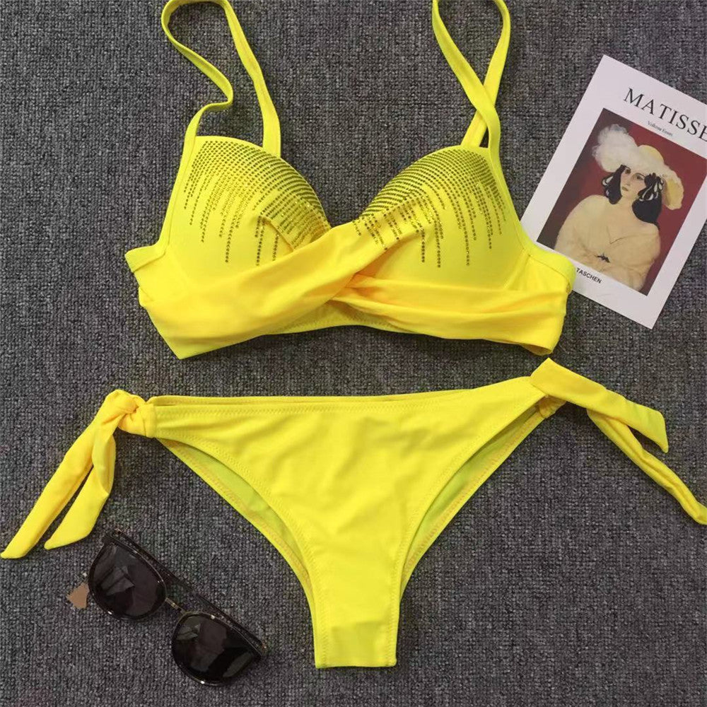 Women Glamorous Push-Up Bikini with Sparkling Applications Mune Fashion