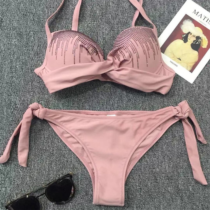 Women Glamorous Push-Up Bikini with Sparkling Applications Mune Fashion
