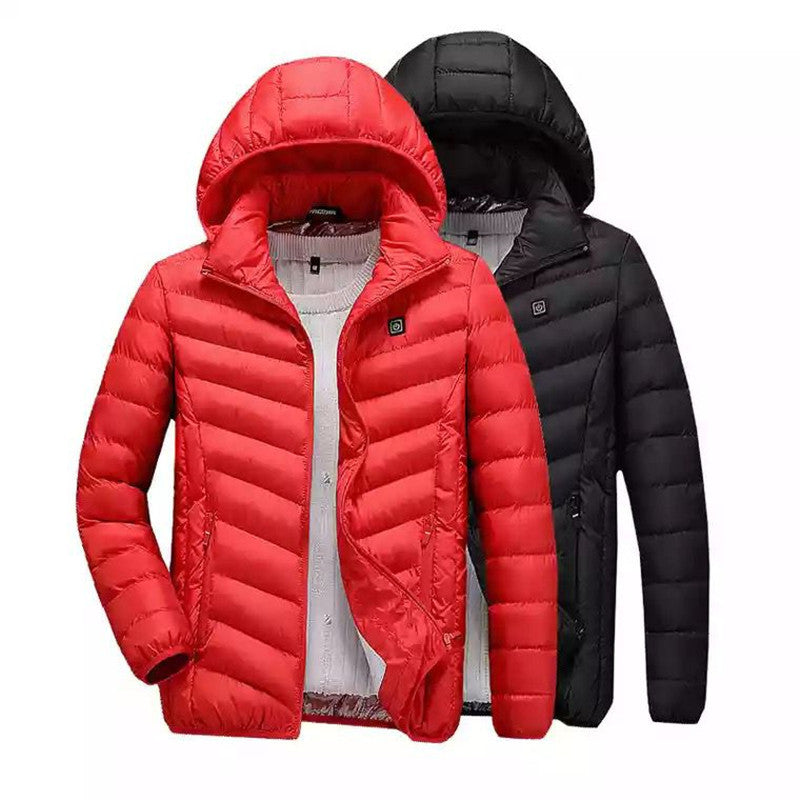 Men's Lightweight Quilted Hooded Jacket with Thermal Lining and Zipper Pockets Mune Fashion