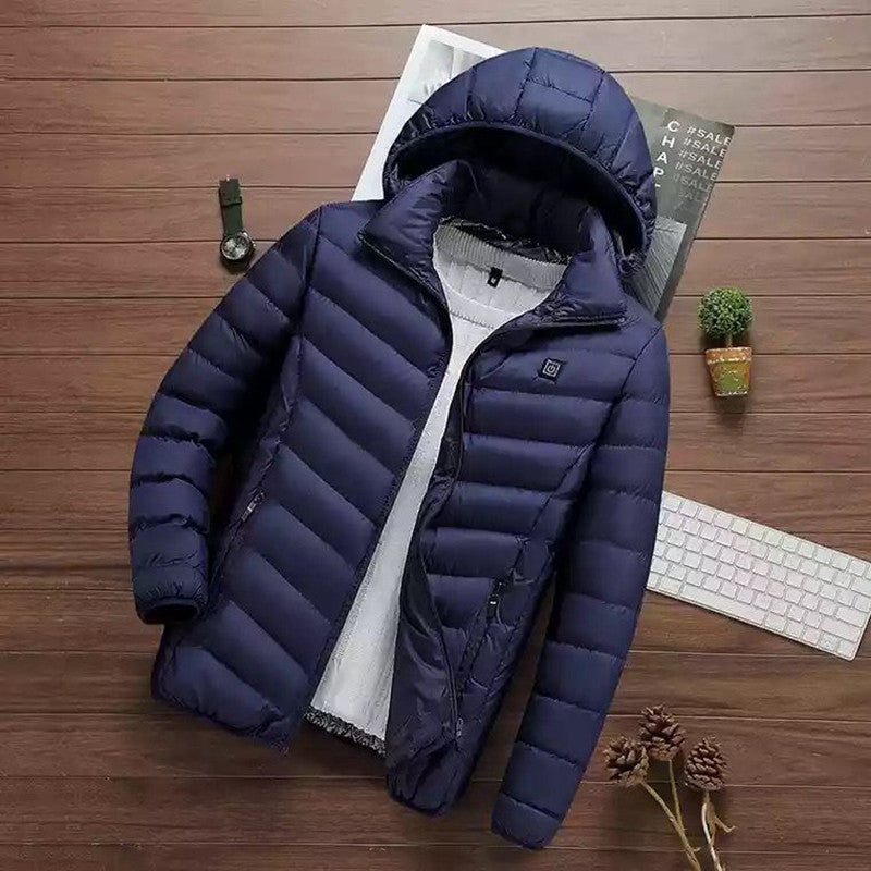 Men's Lightweight Quilted Hooded Jacket with Thermal Lining and Zipper Pockets Mune Fashion