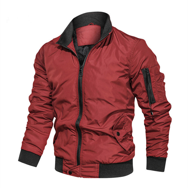 Men's bomber jacket in pilot style with thermal lining, arm pocket and ribbed cuffs Mune Fashion