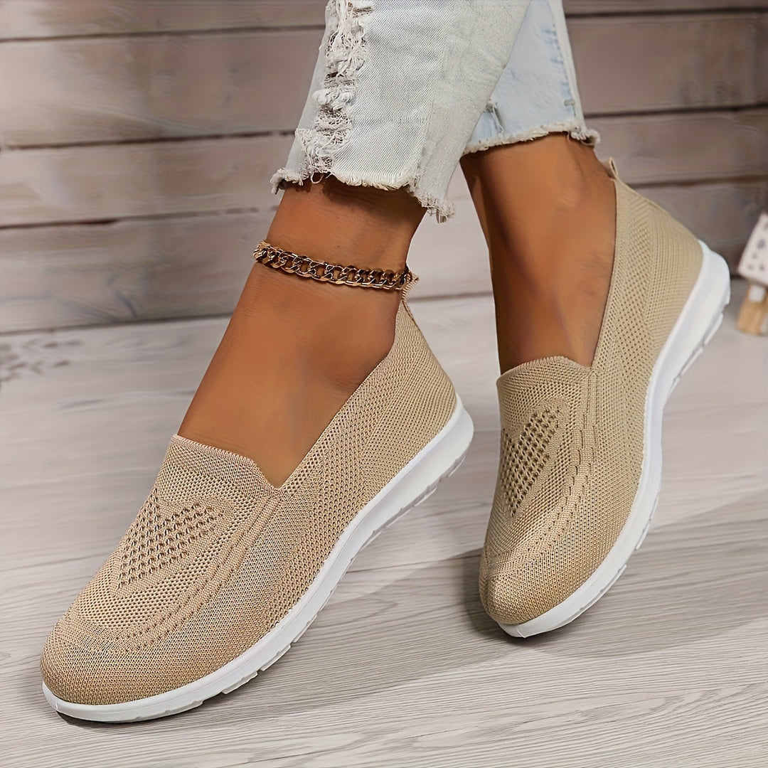 Mune Fashion | Solid Color Knitted Sneakers For Women