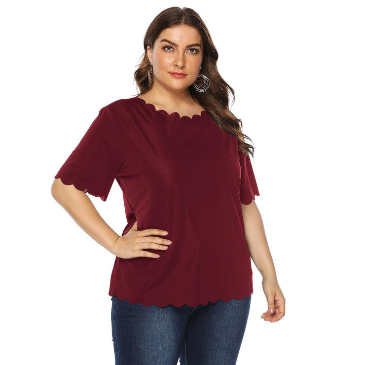 Women's elegant blouse shirt with wavy hem Mune Fashion