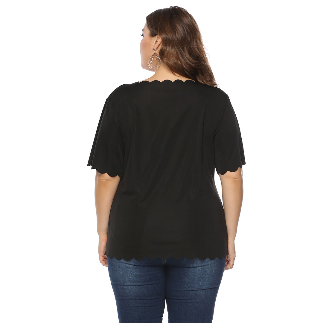Women's elegant blouse shirt with wavy hem Mune Fashion