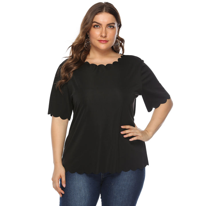 Women's elegant blouse shirt with wavy hem Mune Fashion