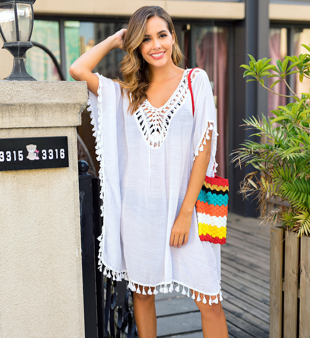 Women's airy kaftan with fringes Mune Fashion