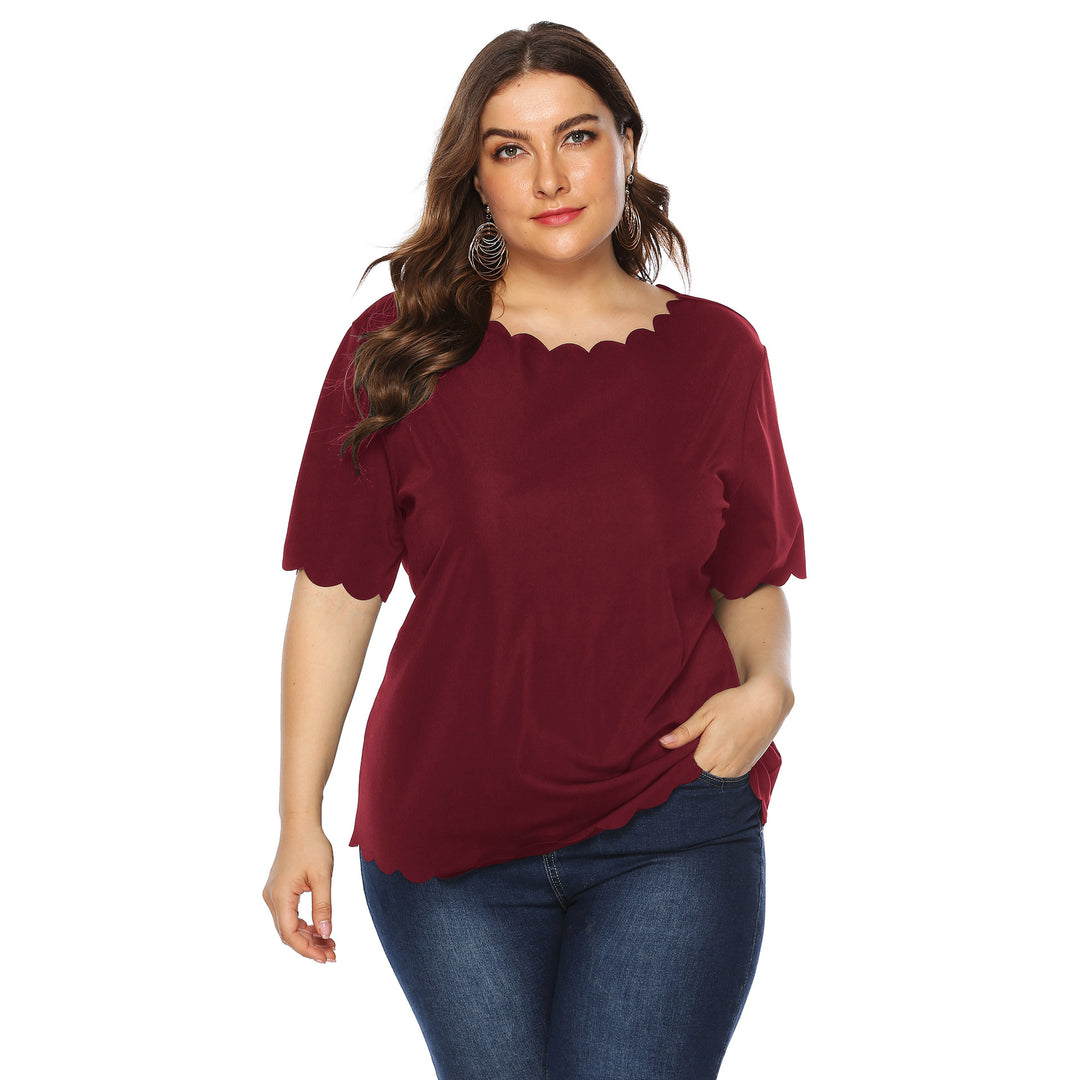 Women's elegant blouse shirt with wavy hem Mune Fashion