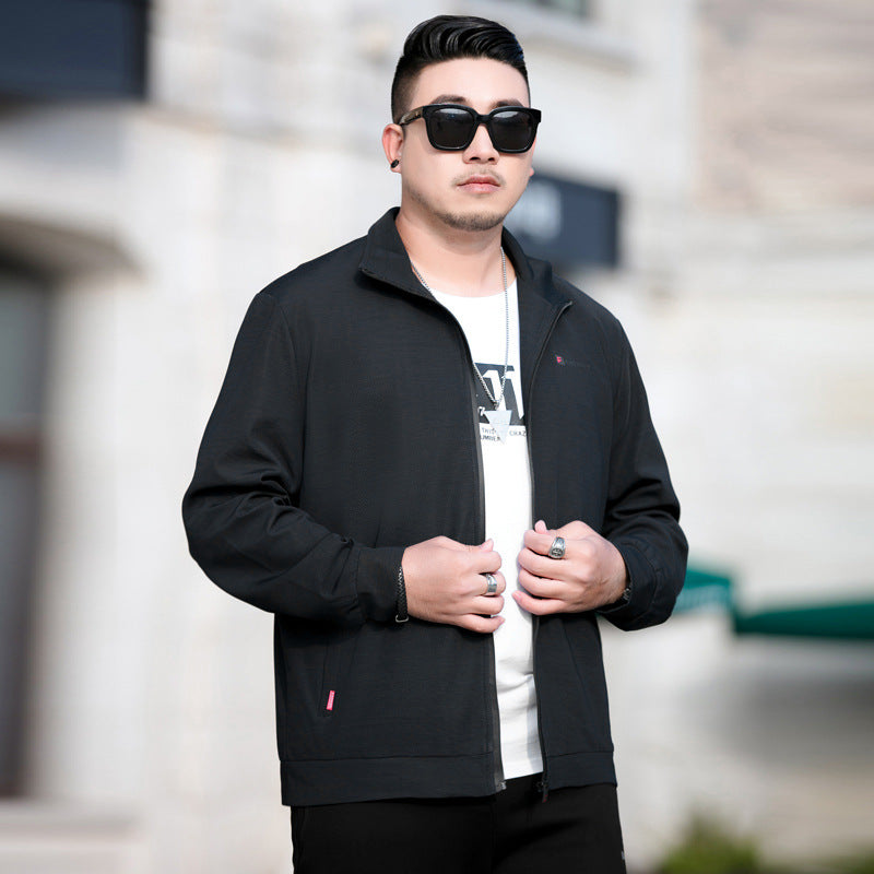 Men's Lightweight Casual Jacket with Zipper and Stand Collar Mune Fashion