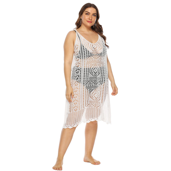 Women's crocheted beach cover-up with floral design Mune Fashion