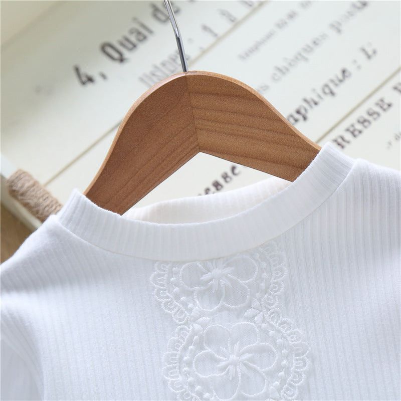 Women's blouse with transparent tulle sleeves and fine embroidery Mune Fashion