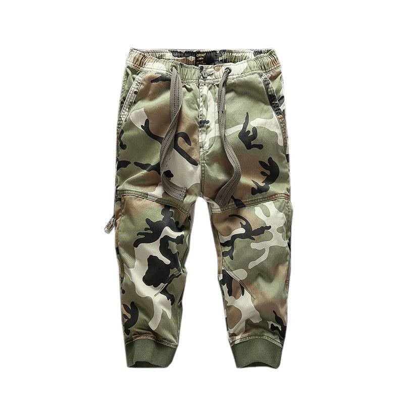 Men's Cargo Jogging Pants with Elastic Waistband, Cuffs, and Knee Reinforcement Mune Fashion