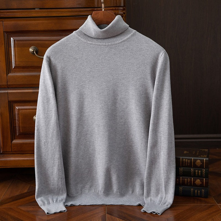 Men's sweater, turtleneck, solid color, casual