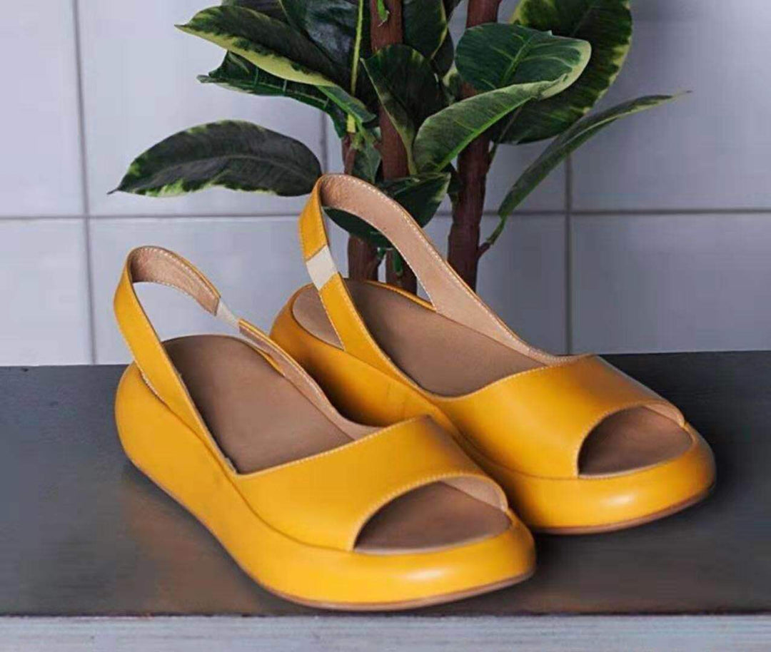 Ladies' slingback slide with ergonomic memory footbed and lightweight platform sole Mune Fashion