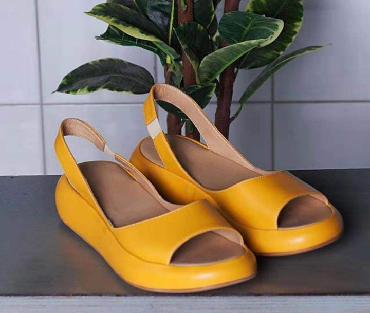 Ladies' slingback slide with ergonomic memory footbed and lightweight platform sole Mune Fashion