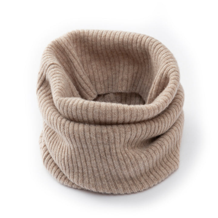 Merino wool tubular scarf, knitted