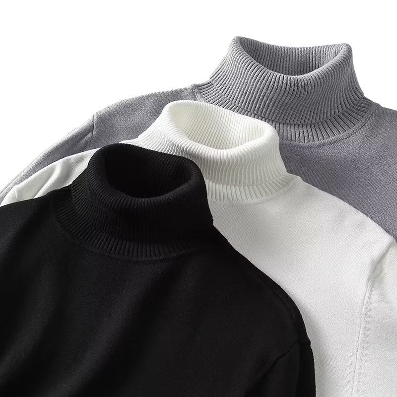 Men's turtleneck sweater, fashionable, versatile to combine